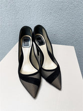 Christian Dior File ve Süet Stiletto Si̇yah - 37
